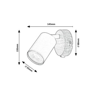 SPOT EDMUND 1x25W   5295  RABALUX