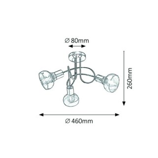 LAMPA SUFITOWA HOLLY 3*40W 5548 ZŁOTO/BURSZTYN RABALUX