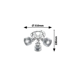 SPOT FRANCIS E14 3x max 28W  CHROM        SATYNA  5439 RABALUX