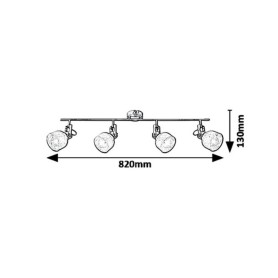 SPOT FRANCIS E14 4x max 28W  CHROM        SATYNA  5440 RABALUX