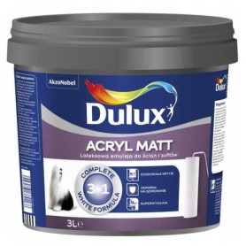 Farba Emulsja Lateksowa do Ścian i Sufitów Dulux Acryl Matt 3L Biała