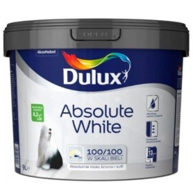 Farba Akrylowa do Ścian i Sufitów Biała Dulux Absolute White 9L