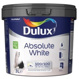 Farba Akrylowa do Ścian i Sufitów Biała Dulux Absolute White 3L