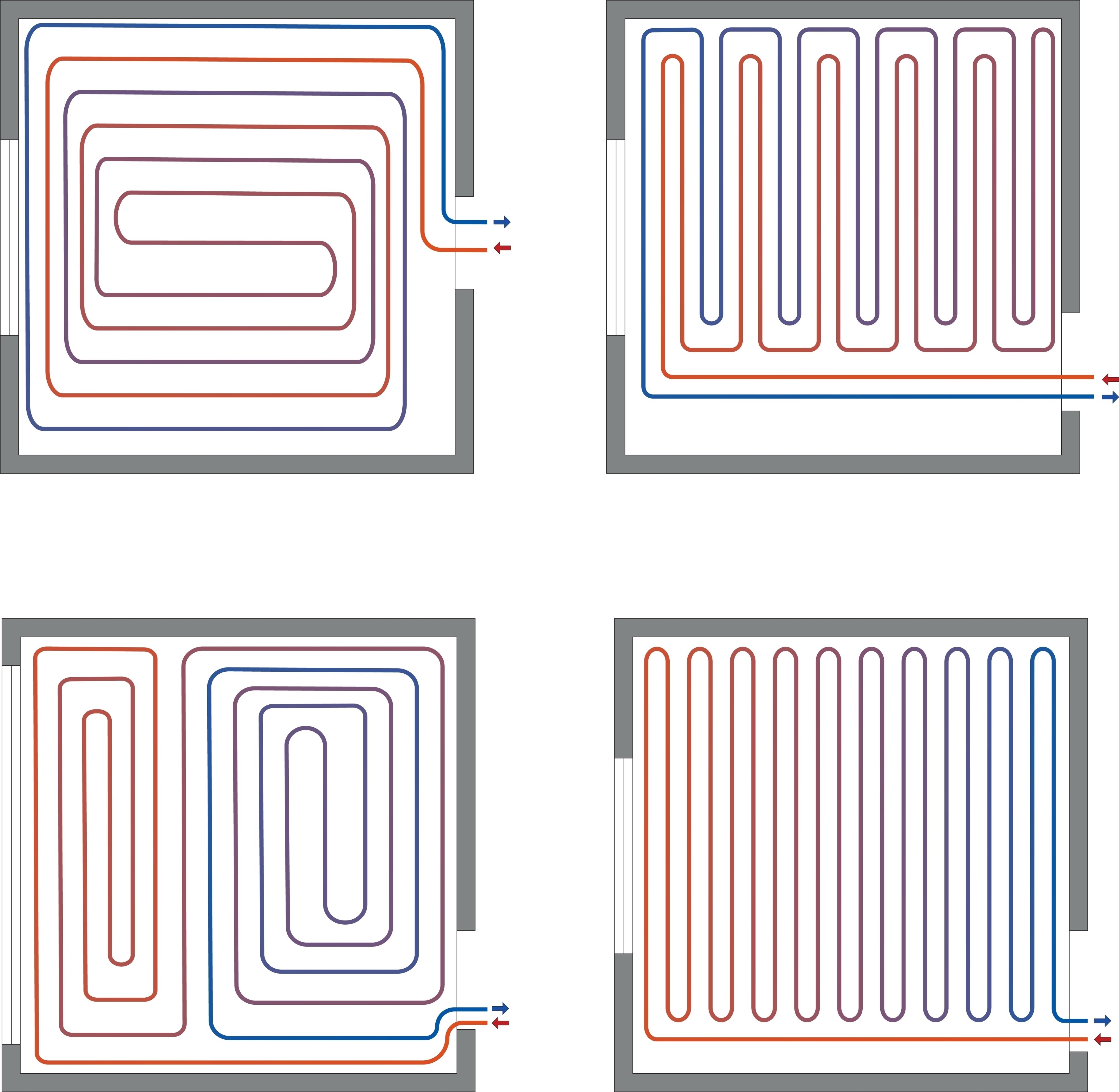 schemat ogrzewania podłogowego